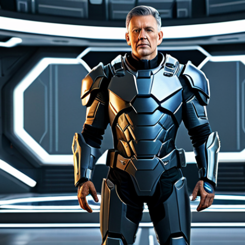 **

"A strong commander hero in full armor, standing in front of a futuristic base, fully clothed, professional attire, safe for work, perfect anatomy, natural proportions, digital art, leadership symbol, strategic planning, high quality, appropriate content, modest, family-friendly."

**